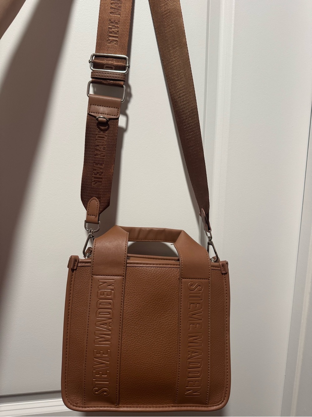 Steve Madden Brown Leather Crossbody Bag